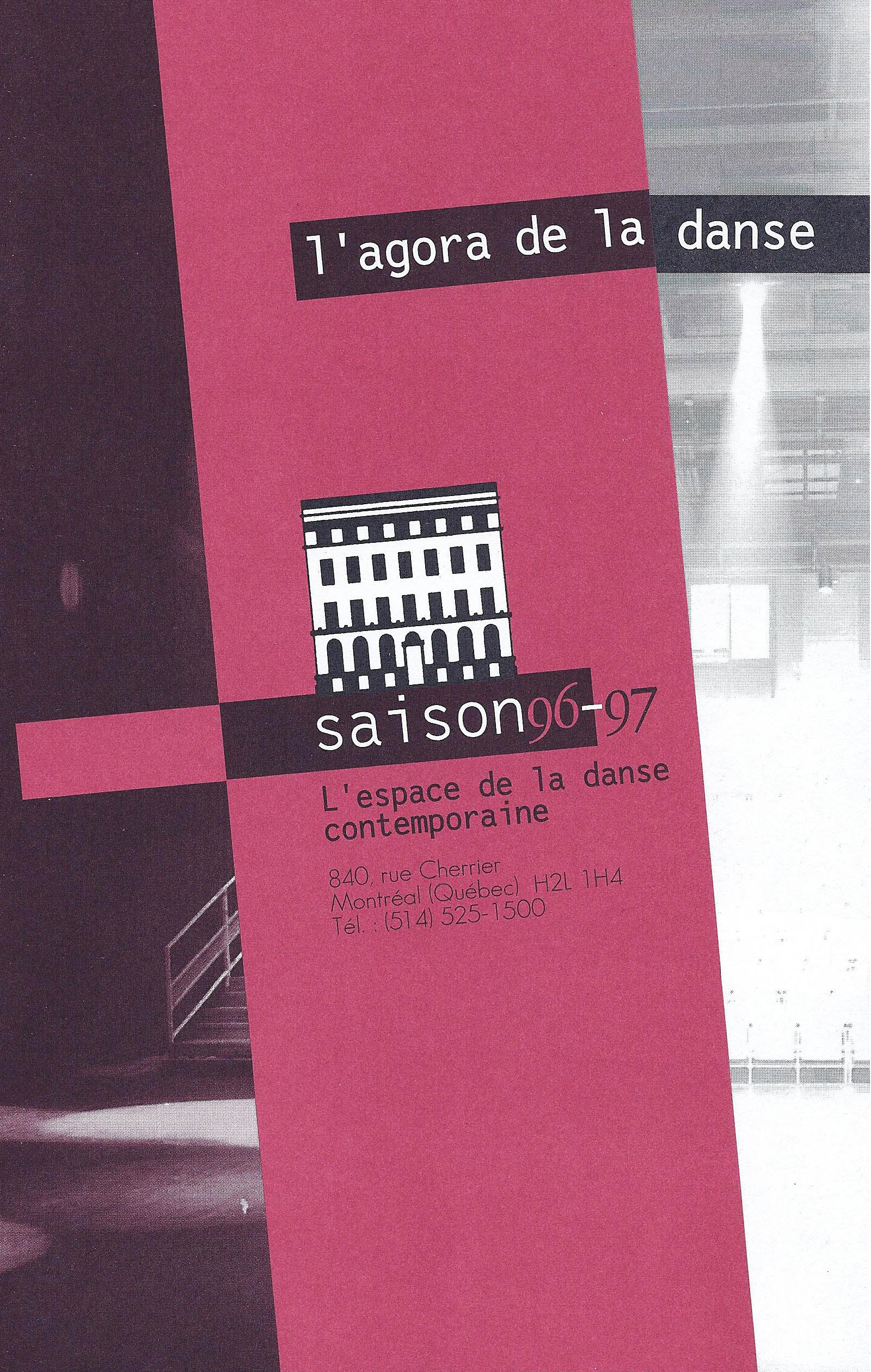 programme automne + hiver 1996- 1997 Agora de la danse
